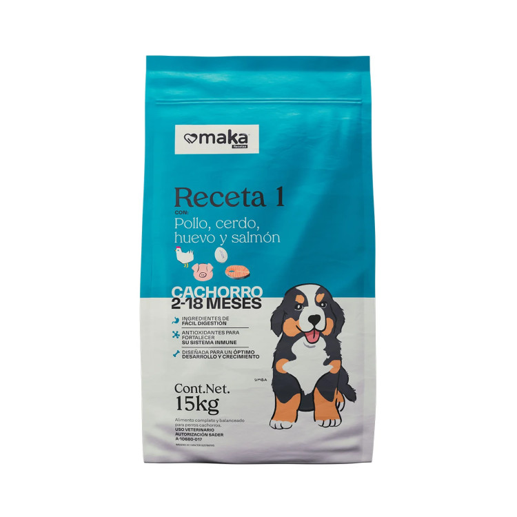 Alimento Receta 1 Cachorro 15kg