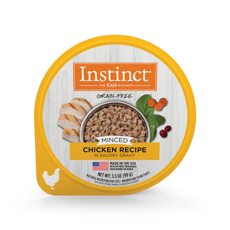 Alimento Instinct Original Minced Cups Para Gato, Sabor Pollo